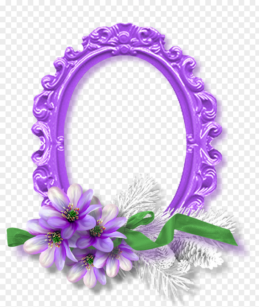 Lavender Flower Picture Frames Clip Art PNG