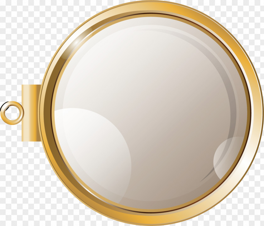 Mirror Vector Material Yellow Circle PNG