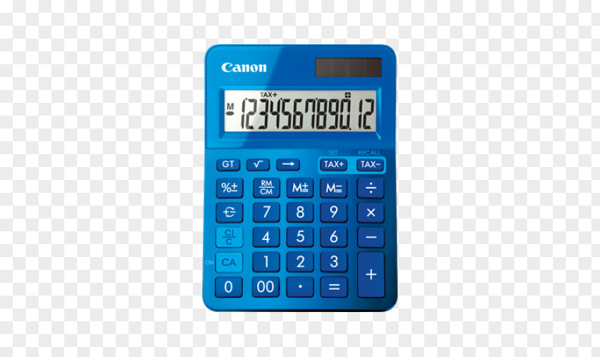Calculator Canon FEMMIN0220 LS-123 Yellow Electric Battery PNG