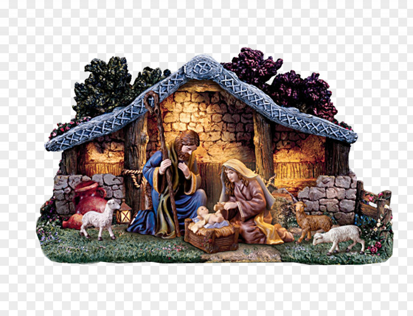 Christian Elements Christmas Nativity Scene Of Jesus Sculpture Figurine PNG