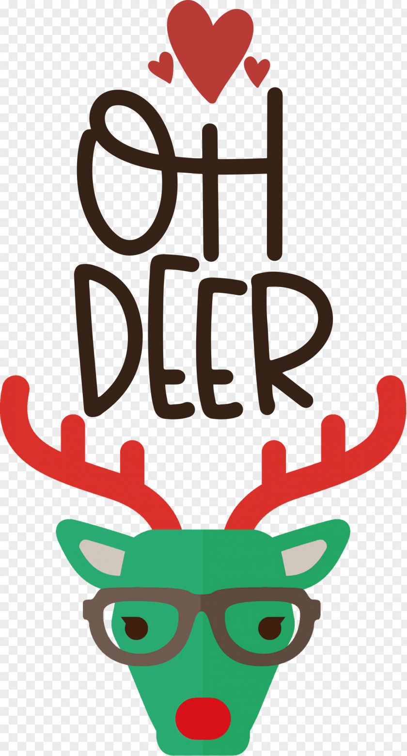 OH Deer Rudolph Christmas PNG