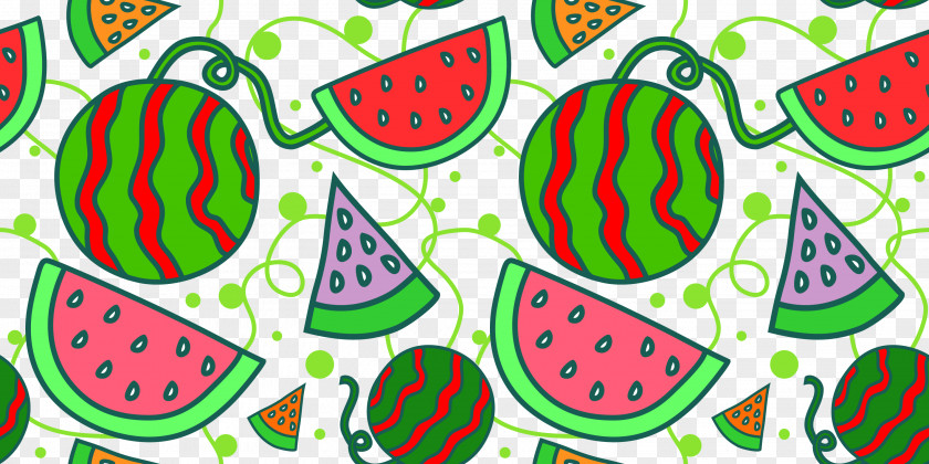Vector Watermelon Pattern Cartoon Clip Art PNG