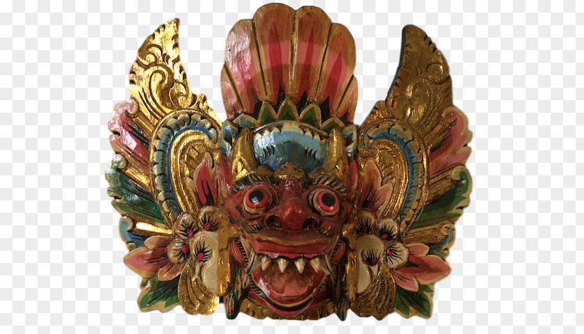 Barong Bali Mask Dewi Sri Lion Goddess PNG