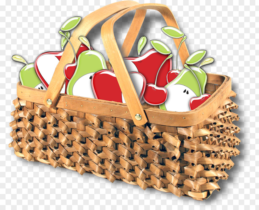 Hand-painted Basket Of Apples Gift Apple PNG