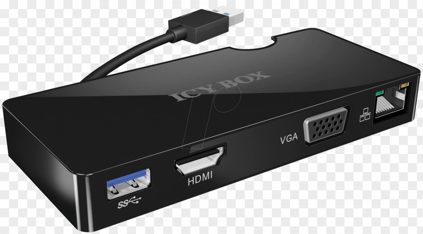 Icy Laptop USB 3.0 Adapter HDMI VGA Connector PNG