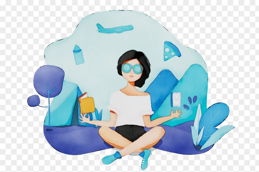 Cartoon Plastic Inflatable Sitting Leisure PNG