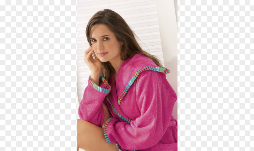 Pink Fong Bathrobe Hood Sleeve Outerwear Nightwear PNG