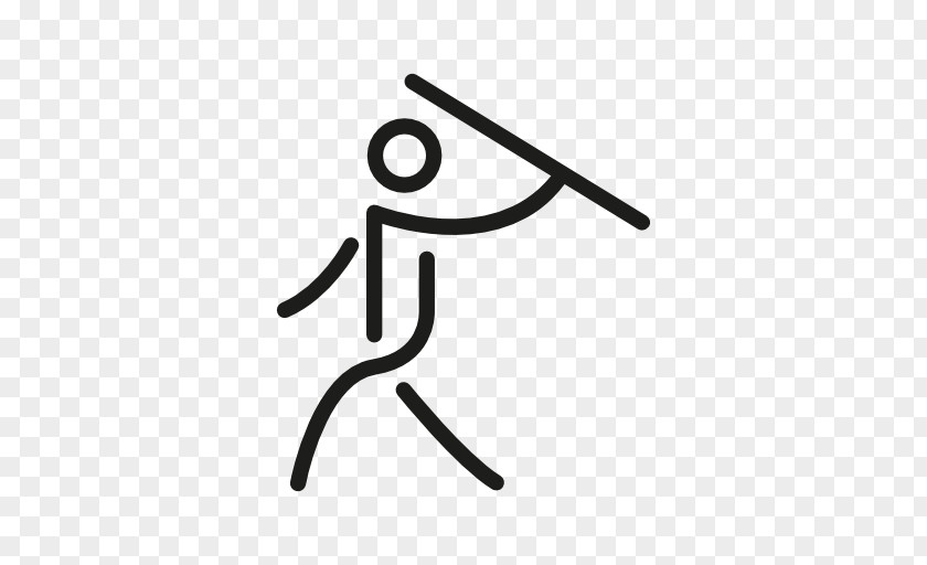 Stick Figure Sport Javelin Throw PNG