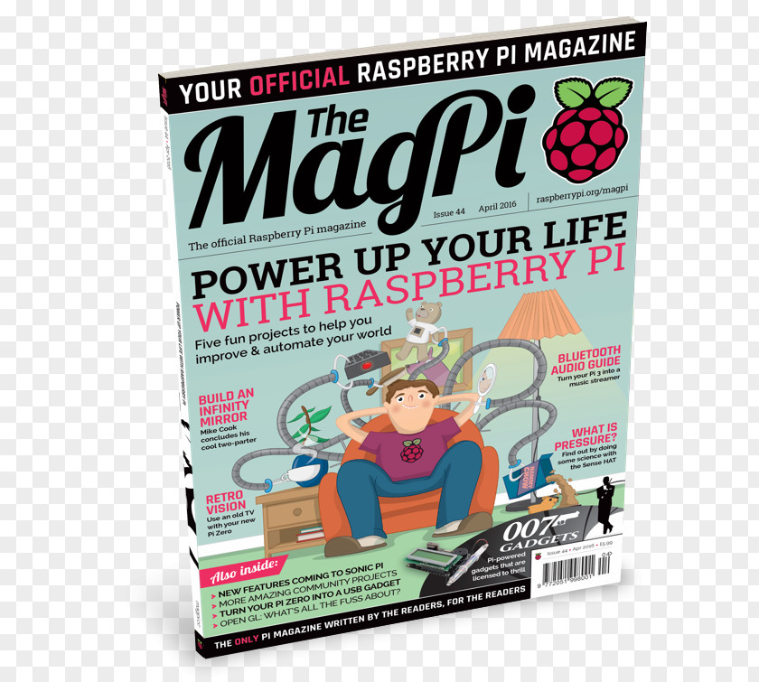 Angelica Theme Magazine Cover Adventures In Raspberry Pi The MagPi Google Assistant PNG