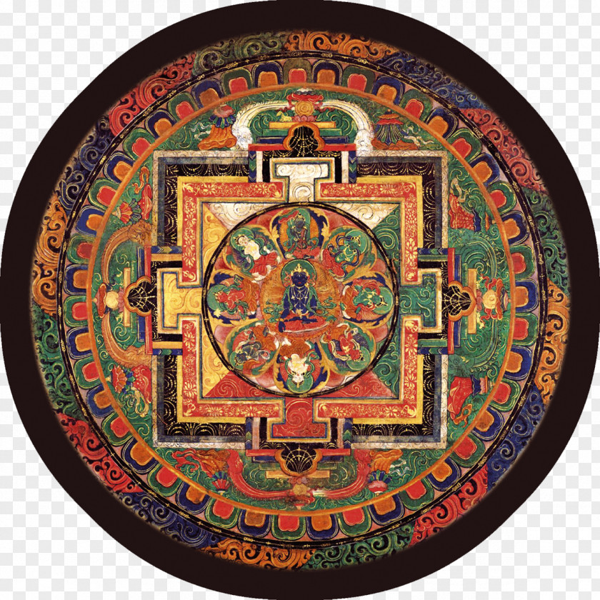 Buddhism Sand Mandala Thangka Tibet PNG