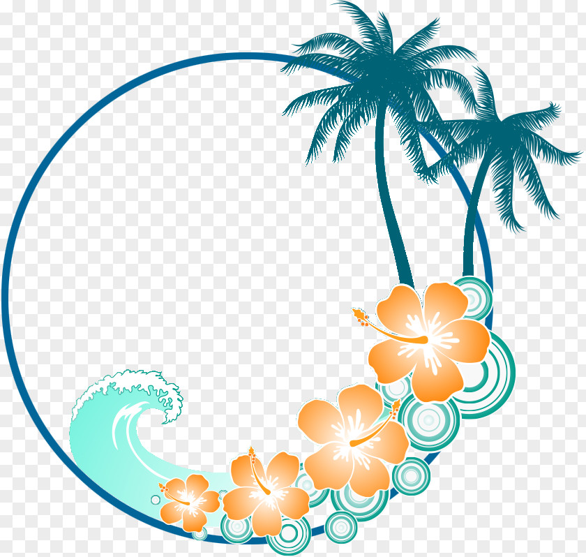 Hibiscus Frame Flower PNG