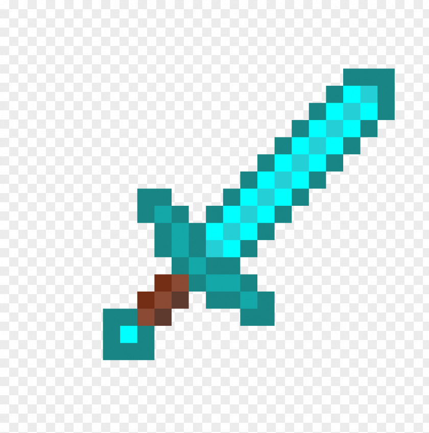 Minecraft Diamond Sword Video Games Weapon PNG
