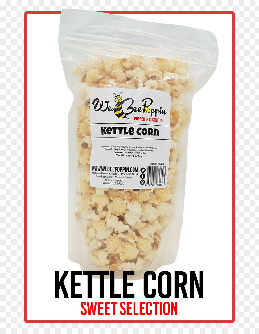 Popcorn Kettle Corn Food Savoury Breakfast Cereal PNG
