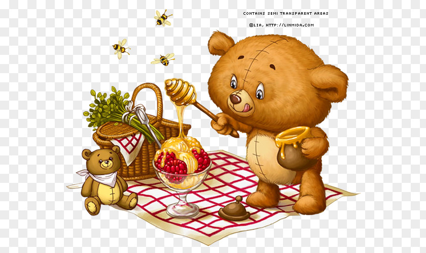Bear Honey Illustrator Clip Art PNG