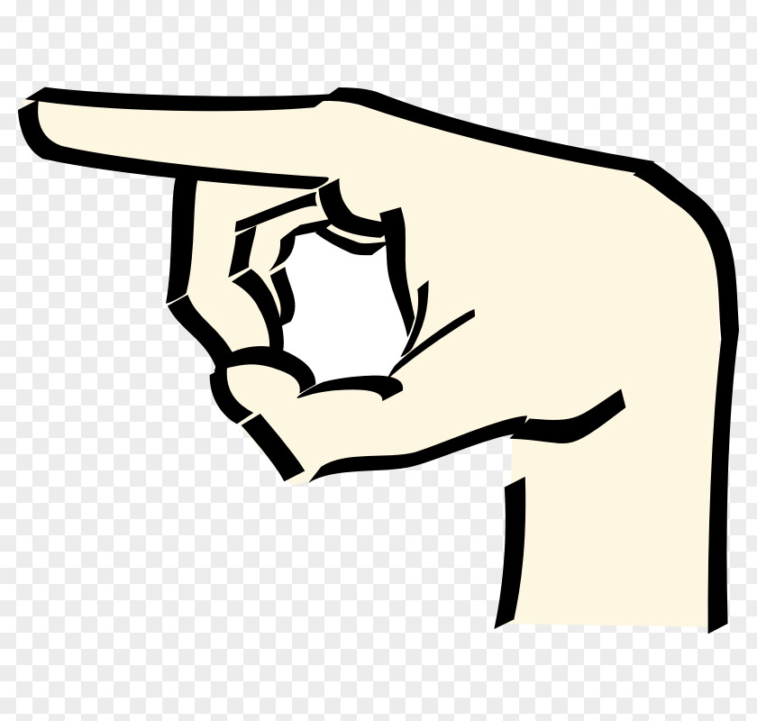 Cartoon Hand Pointing Index Clip Art PNG