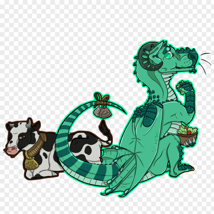 Cow Cartoon Eating Dragon Cattle Dinosaur Drawing Clip Art PNG