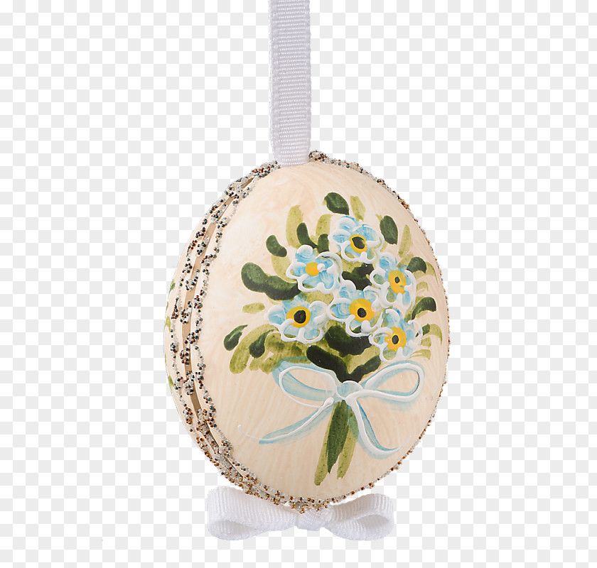 Topical Flower Christmas Ornament Porcelain PNG
