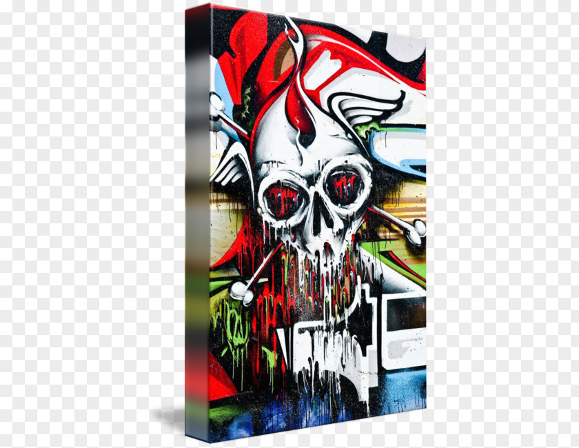 Graffiti Skull Poster Imagekind Plakat Naukowy Street Art PNG