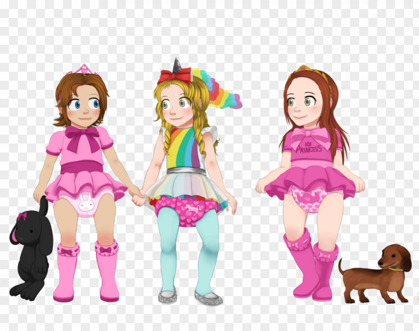 Barbie Cartoon Toddler Character PNG