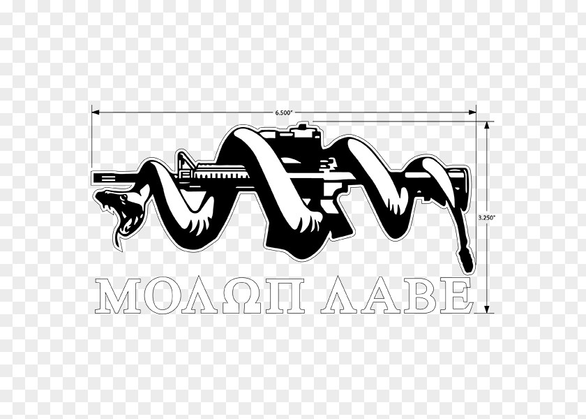Molon Labe Gadsden Flag Decal Come And Take It Sticker PNG