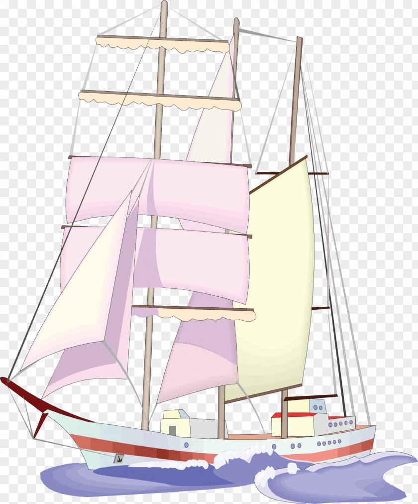 Yacht Sailing Ship Caravel Brigantine PNG