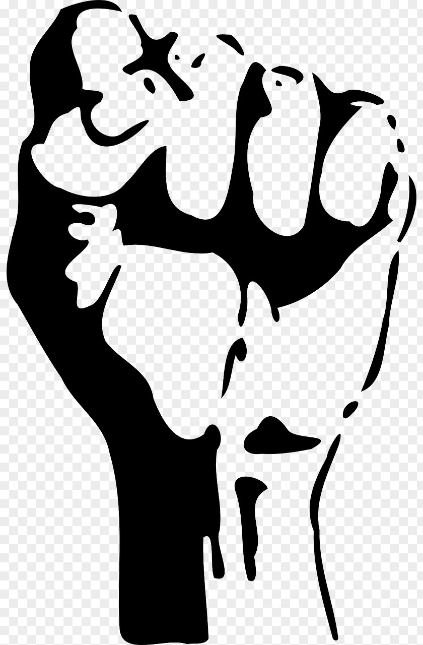 Solidarity Raised Fist Sign Language Clip Art PNG