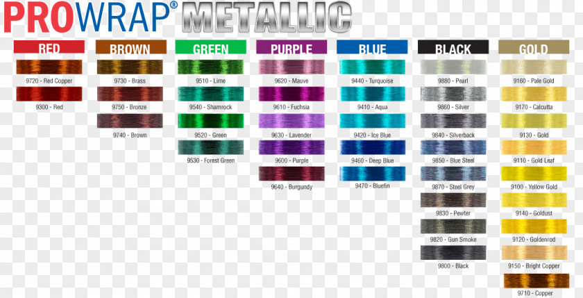Thread Metallic Color Chart Yarn PNG