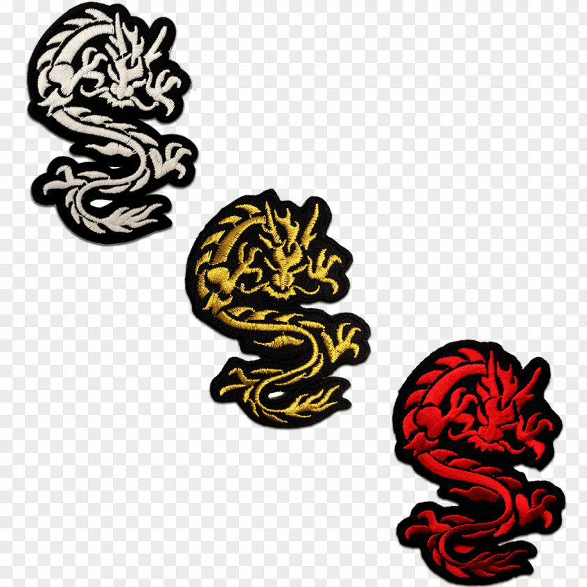 China Embroidered Patch Iron-on Chinese Dragon PNG