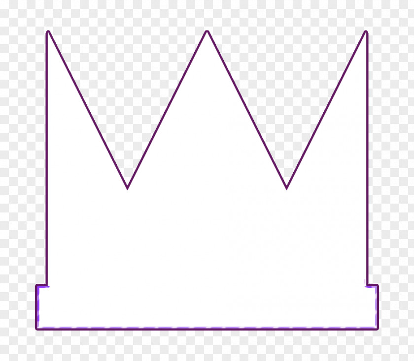 Triangle Magenta Crown Icon First Premium PNG