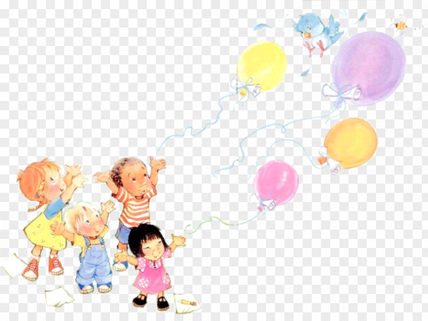 Balloon Cartoon Toddler Desktop Wallpaper PNG