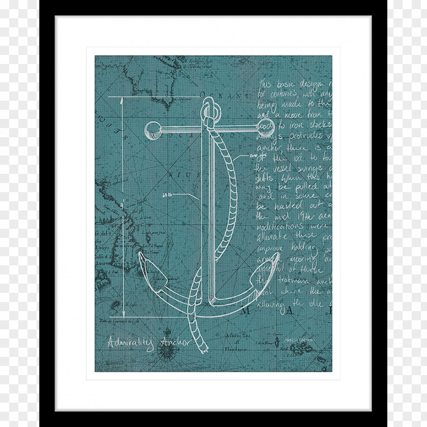 Blueprint Painting Picture Frames Art Teal PNG