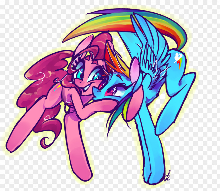 Kiss Fluttershy Pinkie Pie Rainbow Dash Pony Clip Art Illustration PNG