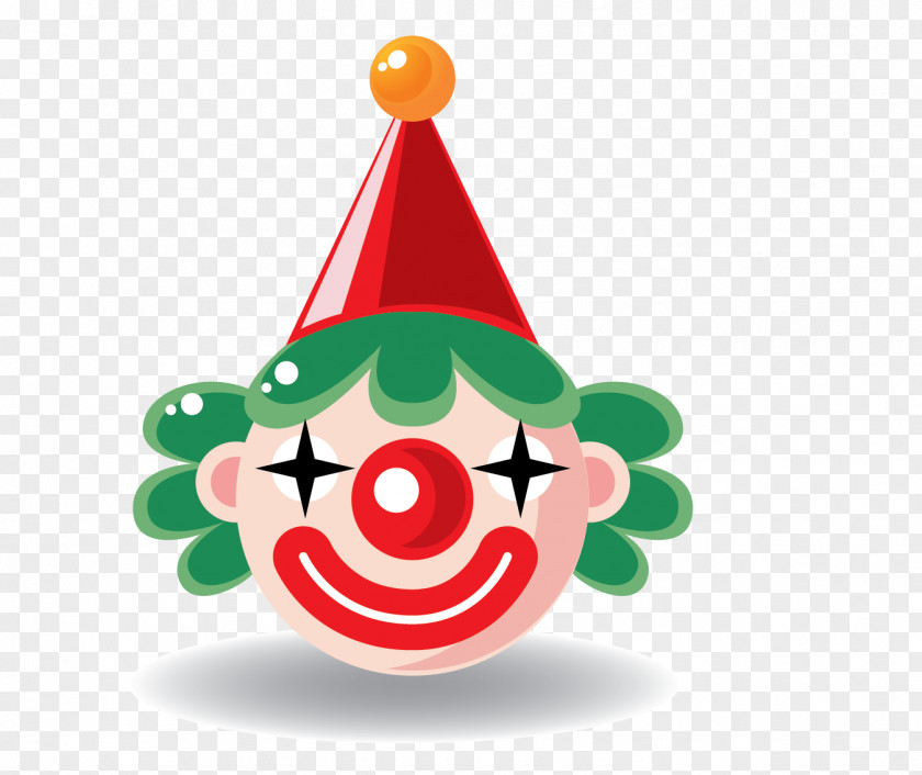 Vector Cartoon Clown Christmas PNG