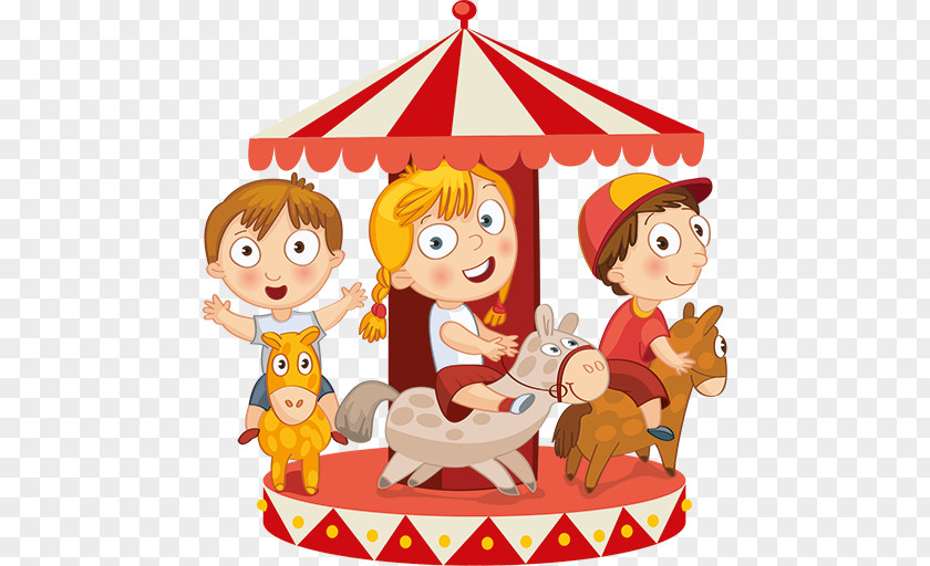 Child Carousel Amusement Park Drawing PNG