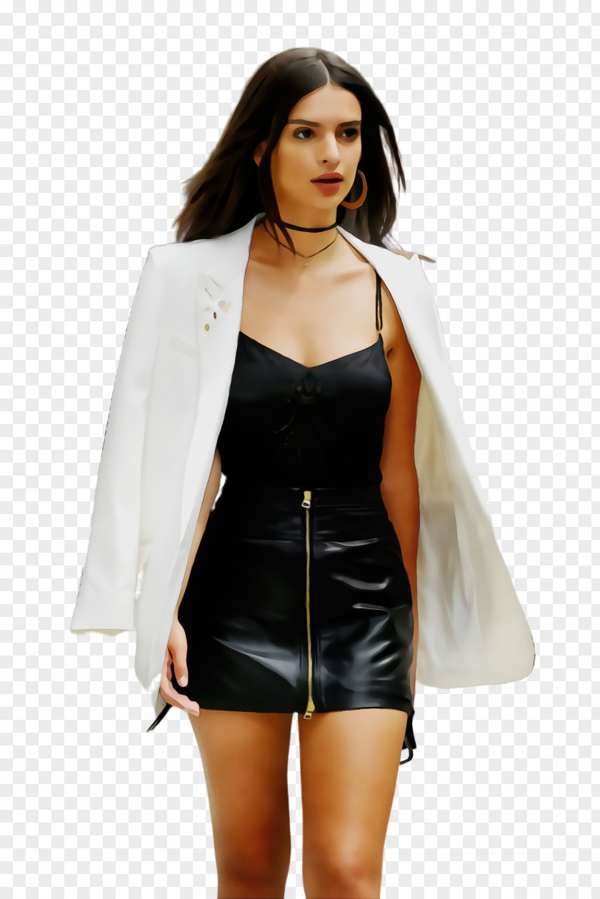 Fashion Model Leather Jacket Outerwear PNG