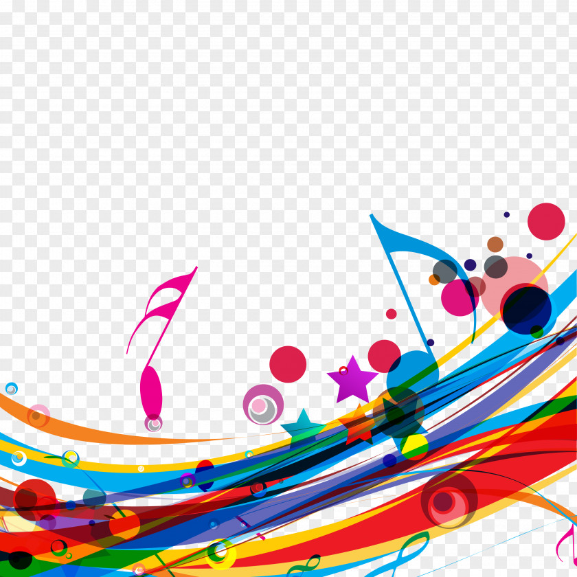 Gorgeous Color Notes Background Vector Shading PNG