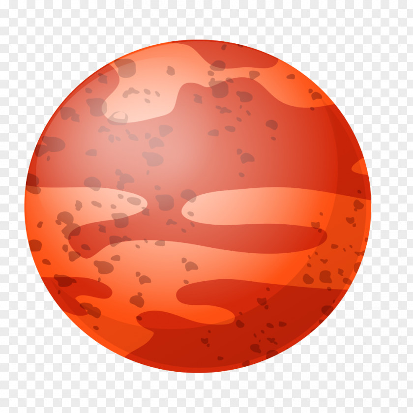 Hand-painted Red Planet Mars PNG