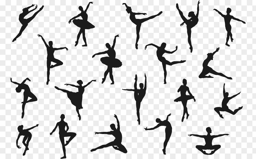 Vector Ballet Dance Silhouettes Dancer Silhouette PNG