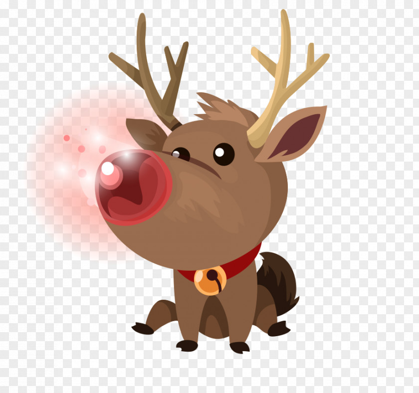 Christmas Pets Reindeer Vertebrate Antler Cartoon PNG