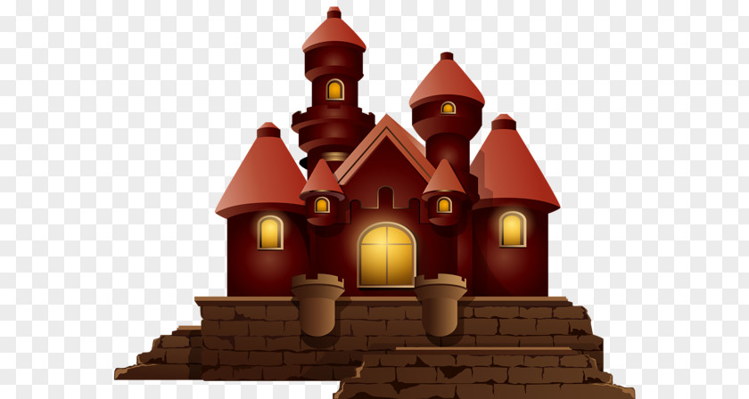 Hand-drawn Cartoon Toy Castle Clip Art PNG