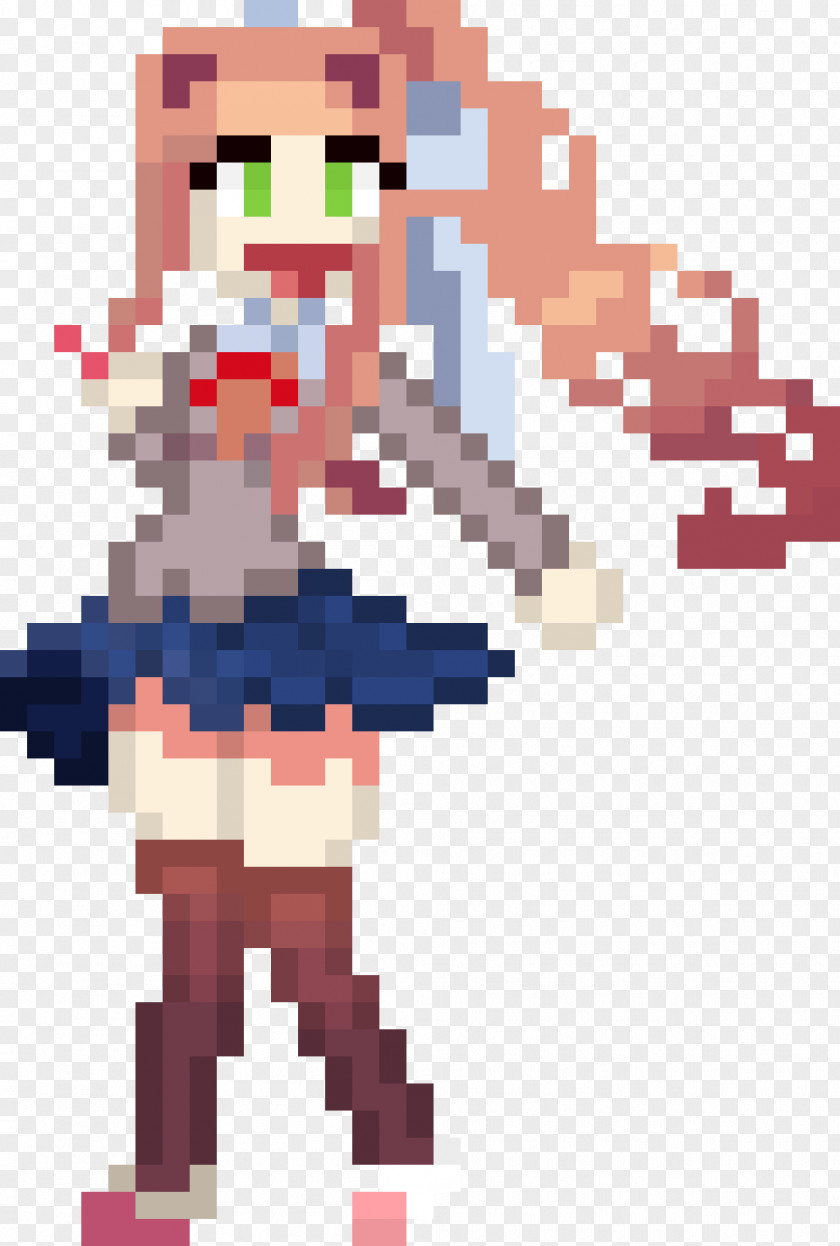 Monika Pixel Art Doki Literature Club! Just Monika: A Club Song PNG