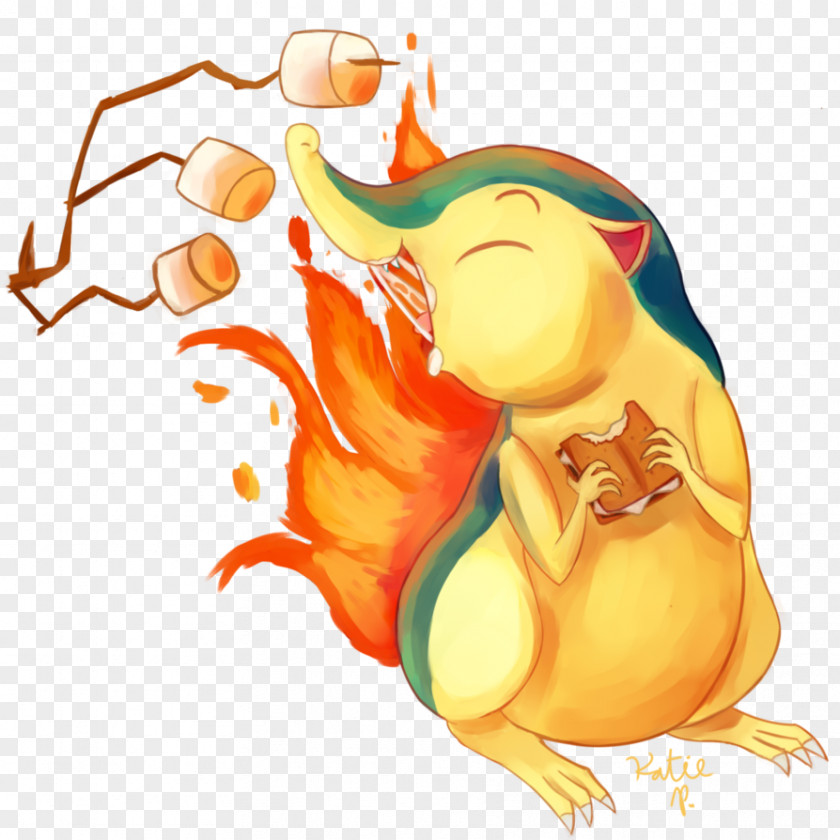 Painting Cyndaquil Pokémon Chikorita Totodile PNG