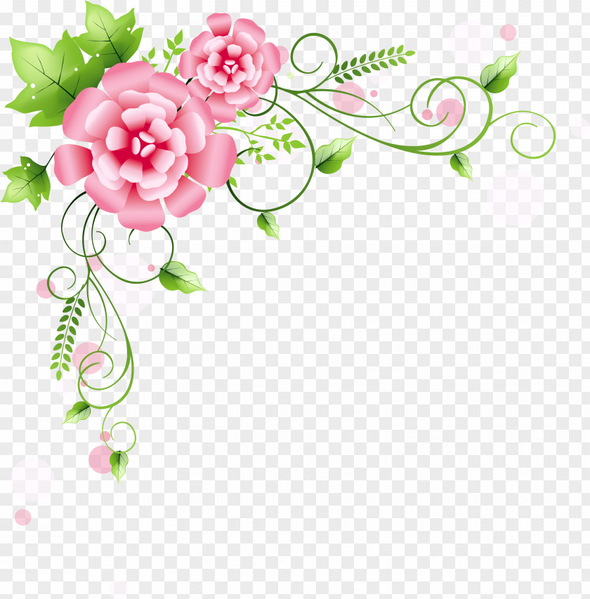 Bouquet Petal Pink Background Frame PNG