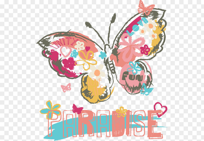 Graffiti Painted Butterfly Drawing Watercolor Painting PNG