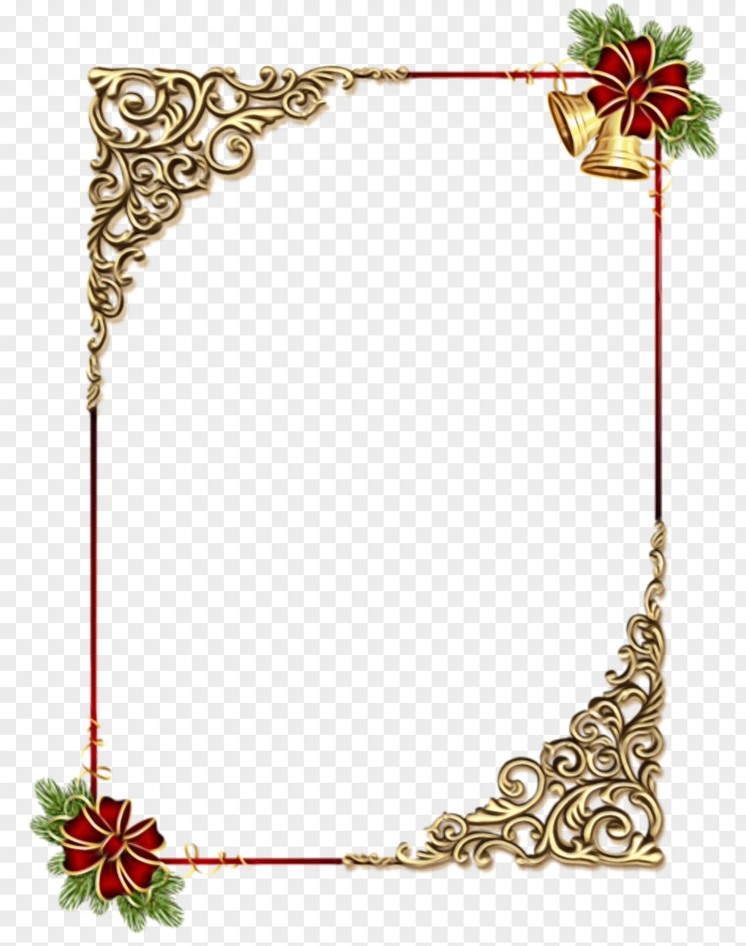 Picture Frame Flower Merry Christmas Background PNG