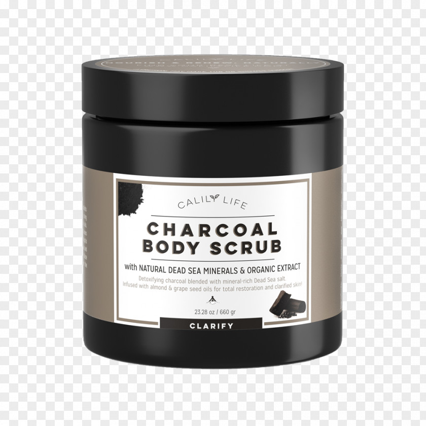Scrub Face Exfoliation Cream Skin Care Charcoal Shea Butter PNG