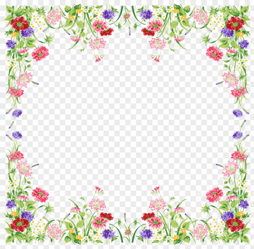 Floral Border Transparent Clip Art Picture Frames Vector Graphics Photograph PNG