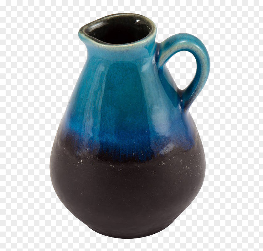 Retro Blue-black Vase Jug Ceramic Pottery Blue PNG