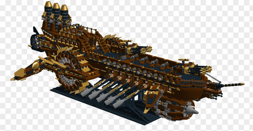 Steampunk Ship LEGO Image Science Fiction PNG