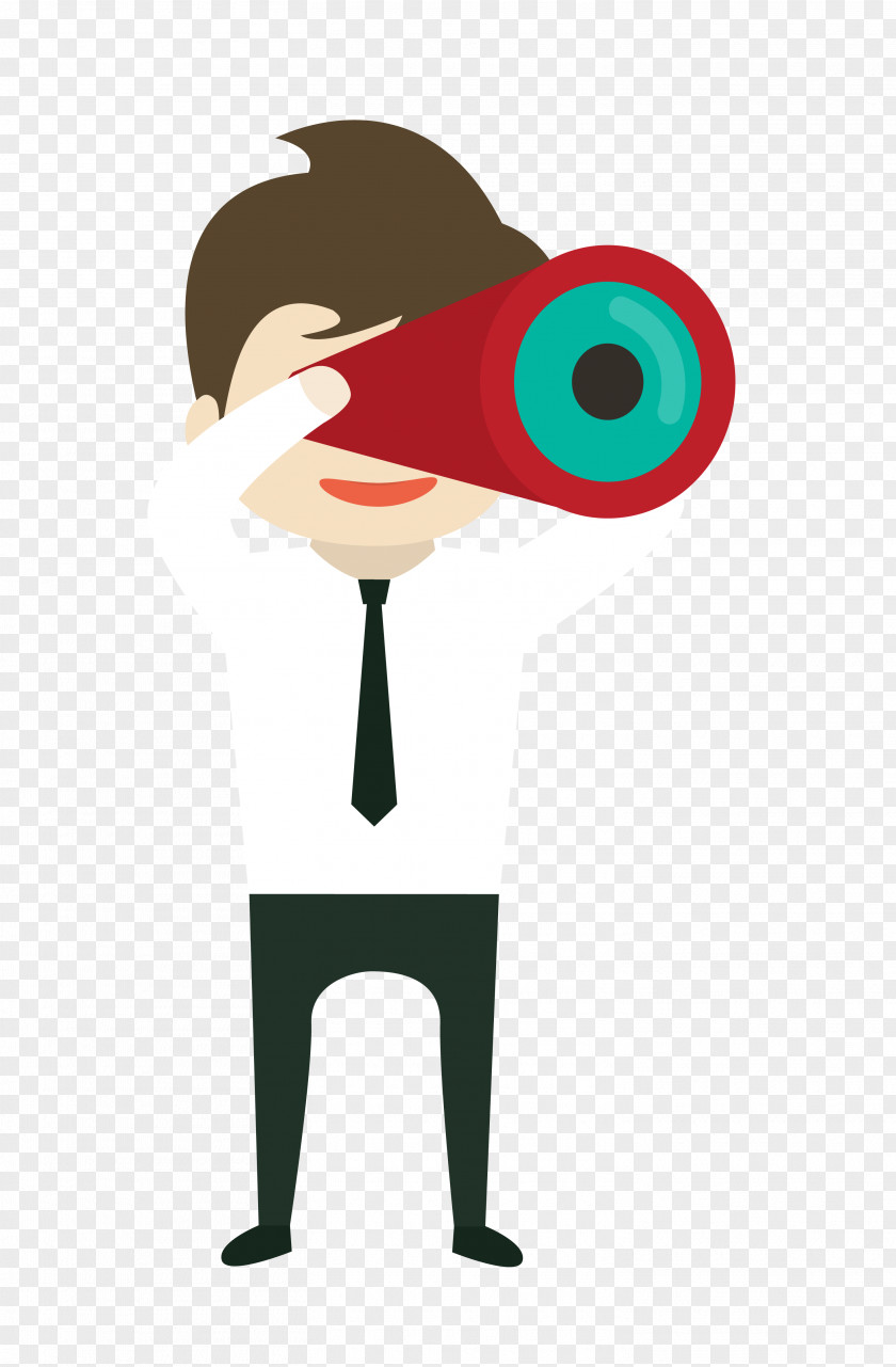The Man With Telescope Small Clip Art PNG